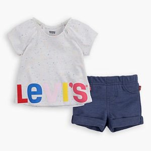 Levi's Flutter Sleve T-Shirt and Short Set 12-24M - Girls 12M