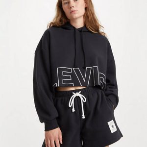 Levi's Graphic Cropped Hoodie Sweatshirt - Women's S