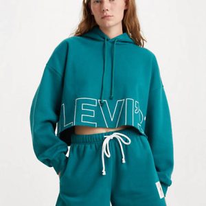 Levi's Graphic Cropped Hoodie Sweatshirt - Women's S