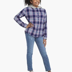 Levi's Hooded Woven Top Big Girls 7-16 S