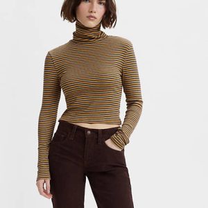 Levi's Moon Ribbed Turtleneck Top - Women's S