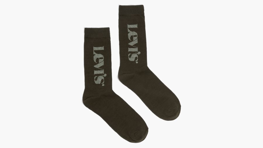 Levi's Regular Cut Micro Stripe Socks (2 Pack) - Men's S