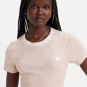 Levi's Short Sleeve Rib Baby T-Shirt - Girls S