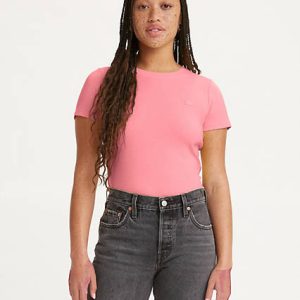 Levi's Short Sleeve Rib Baby T-Shirt - Girls S