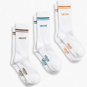Levi's Sporty Double Stripes Regular Cut Socks (3 Pack) - Men's S