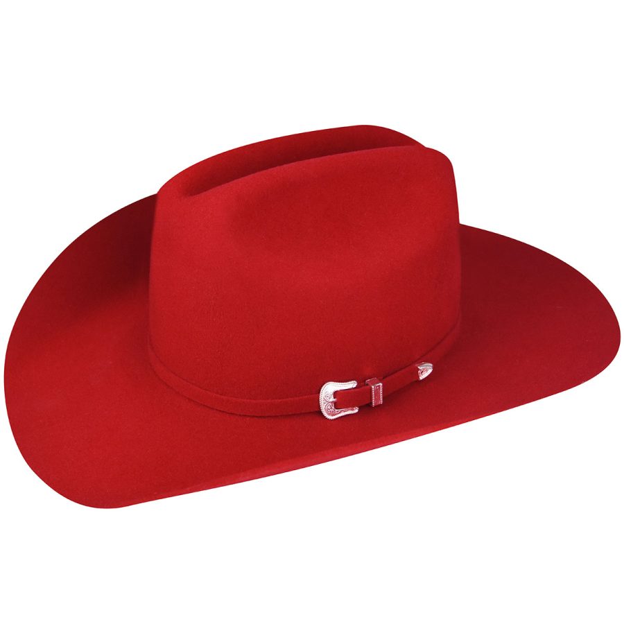 Lightning 4X Cowboy Western Hat Hat - Red/6 1/2