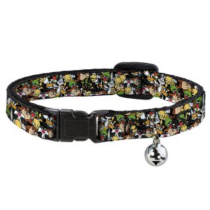 Looney Tunes Character Stacked Collage Breakaway Cat Collar