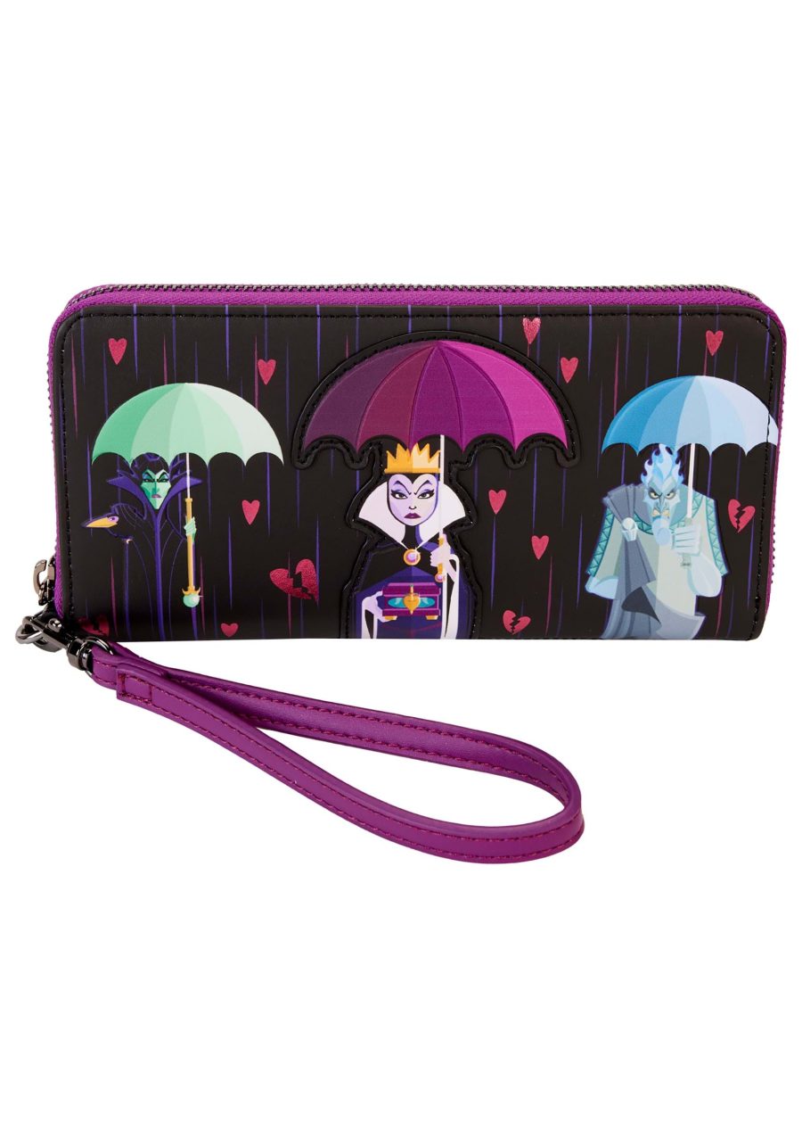 Loungefly Disney Villains Curse Your Hearts Zip Wallet