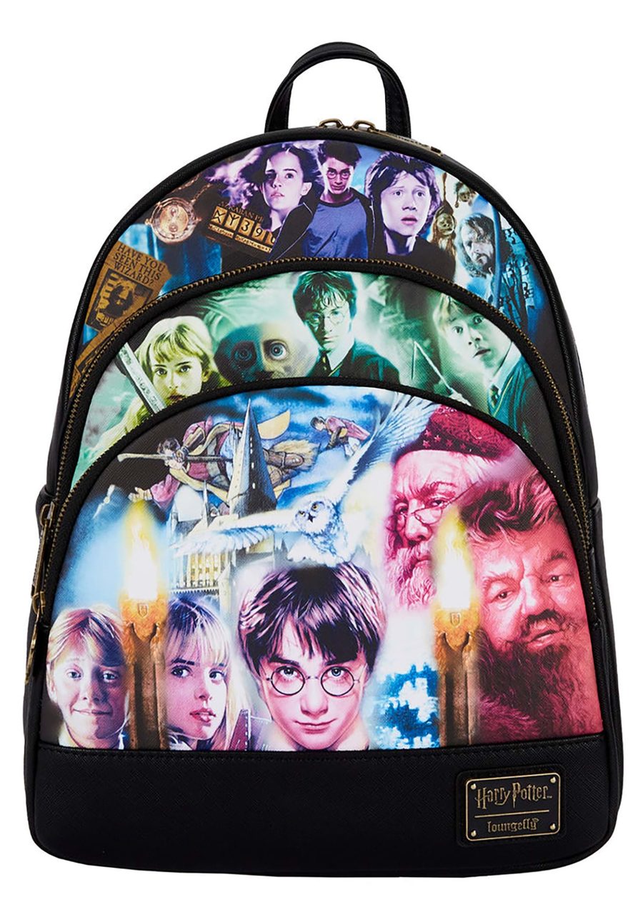 Loungefly Harry Potter Trilogy Triple Pocket Mini Backpack