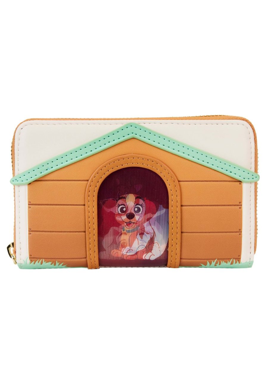 Loungefly I Heart Disney Dogs Doghouse Lenticular Zip Wallet