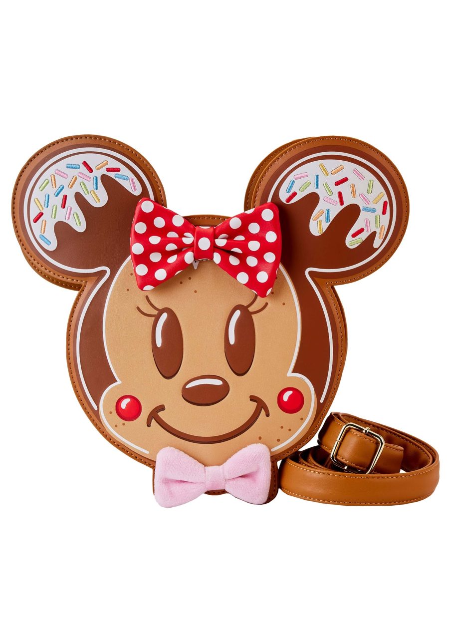 Loungefly Mickey & Minnie Gingerbread Cookie Crossbody Bag