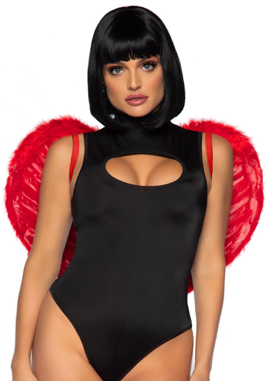 Marabou Red Trimmed Feather Wings