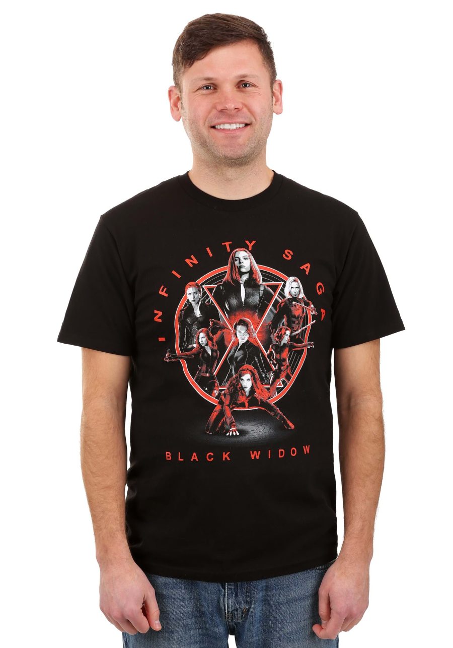 Marvel Saga Black Widow Unisex Black Shirt