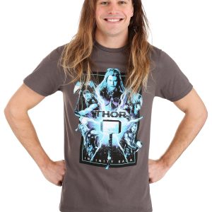 Marvel Saga Thor Adult Charcoal Shirt