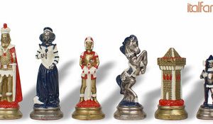 Mary Stuart Queen of Scots Theme Hand Painted Metal Chess Set by Italfama