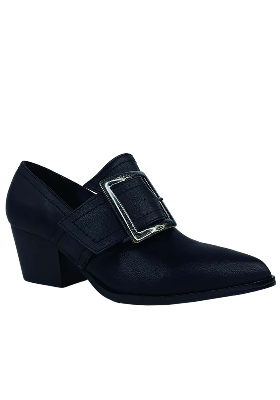 Matte Black Women's Pilgrim Shoes