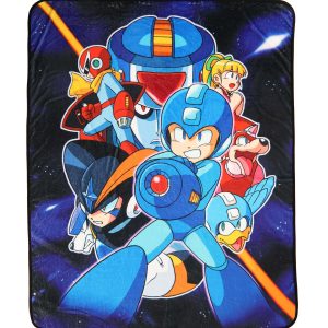 Mega Man Group Shot 60x48 Blanket