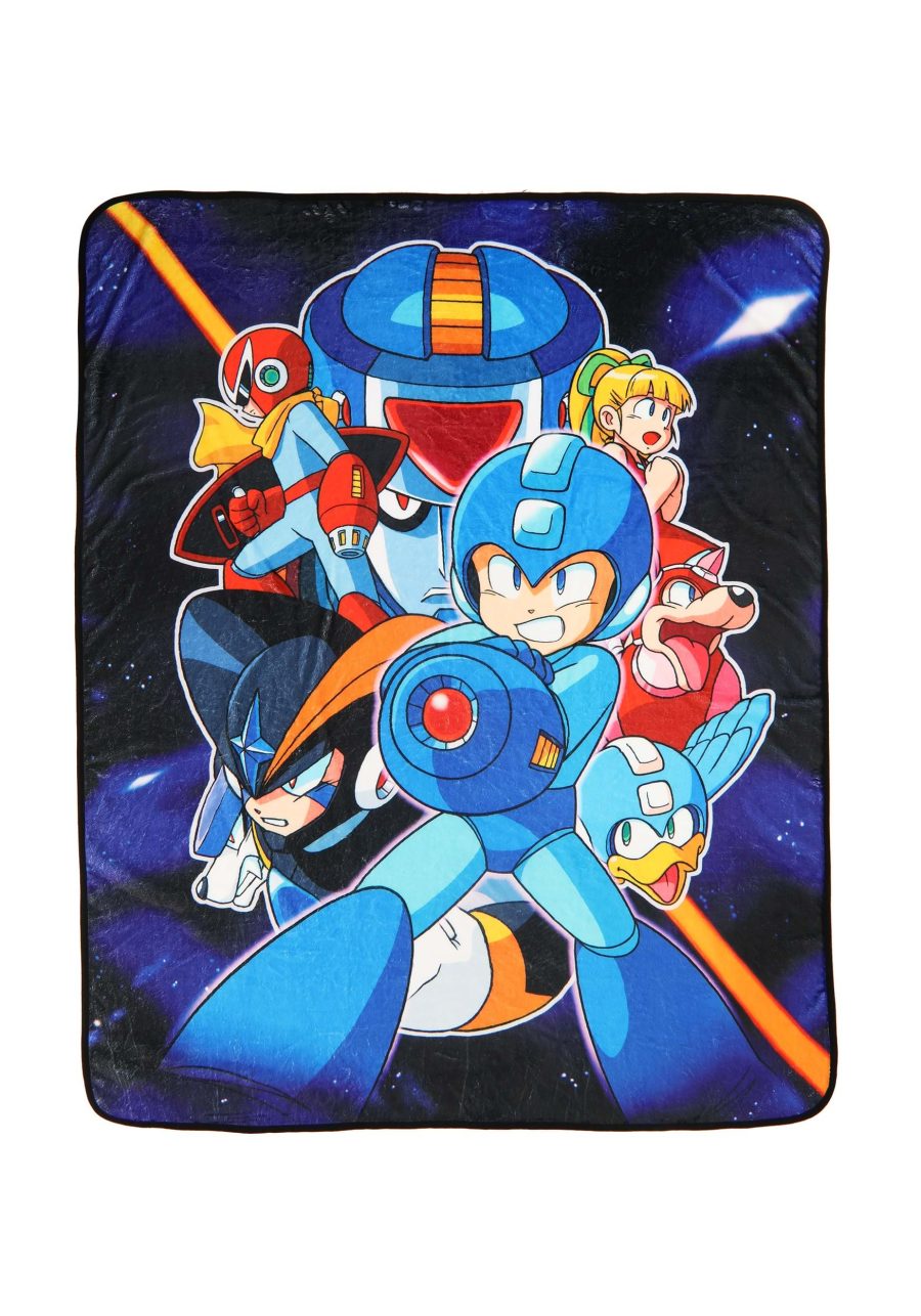 Mega Man Group Shot 60x48 Blanket