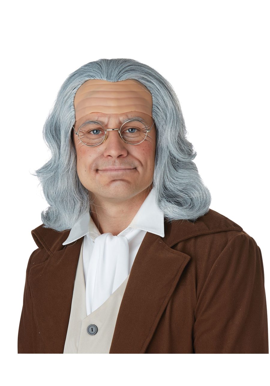 Men's Benjamin Franklin Costume Wig