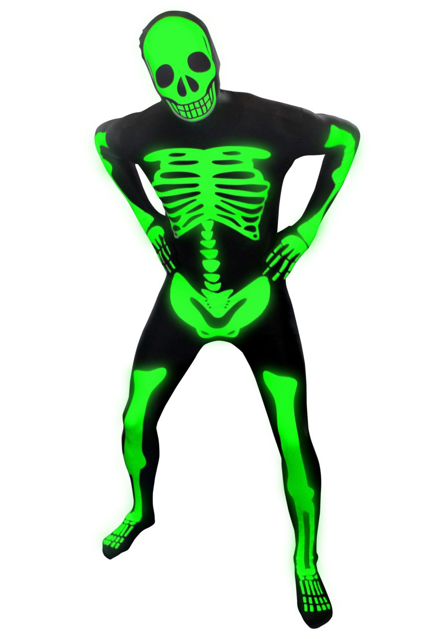 Men's Glow Skeleton Morphsuit Costume