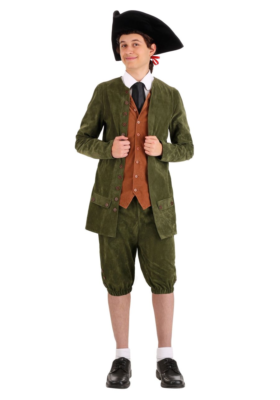 Men's Green Colonial Costume