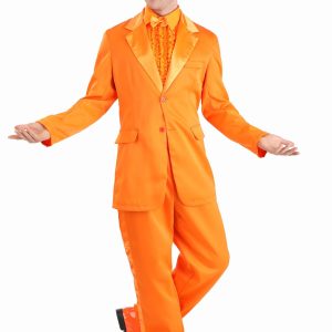Men's Orange Tuxedo Costume