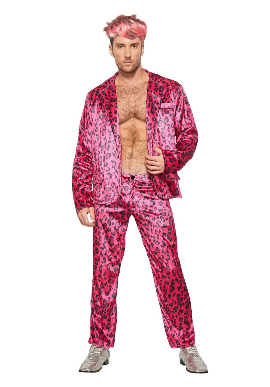 Men's Pink Leopard Rock Star Costume