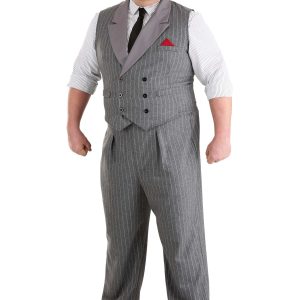 Men's Plus Size Ruthless Gangster Costume
