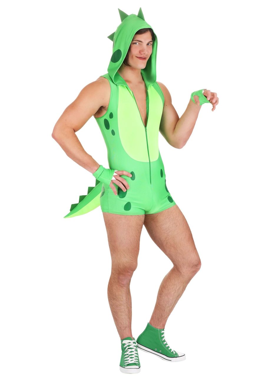 Men's Sexy Dino Costume Romper