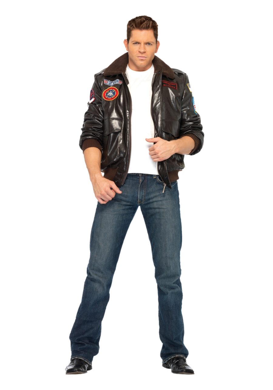 Mens Top Gun Bomber Jacket Costume