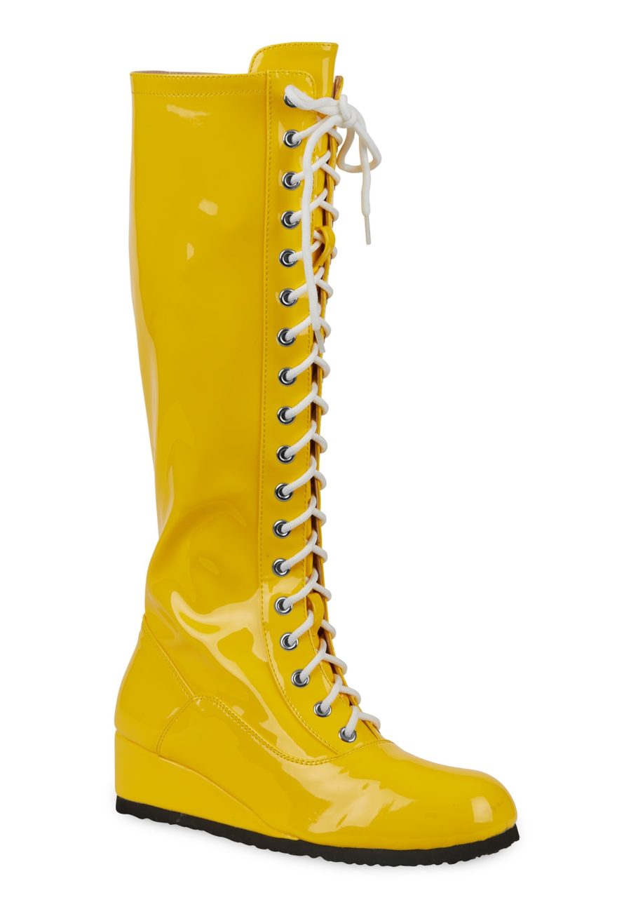 Men's Yellow Wrestling Boots