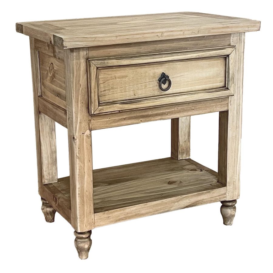 Mexican Rustic Pine Coqueta End Table