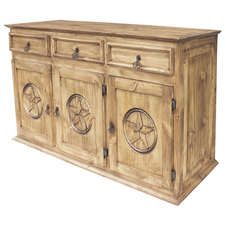 Mexican Rustic Pine Large Texas Sideboard