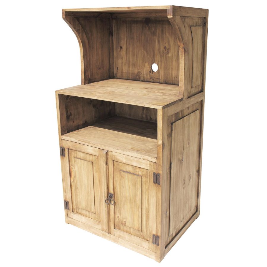 Mexican Rustic Pine Microwave Stand