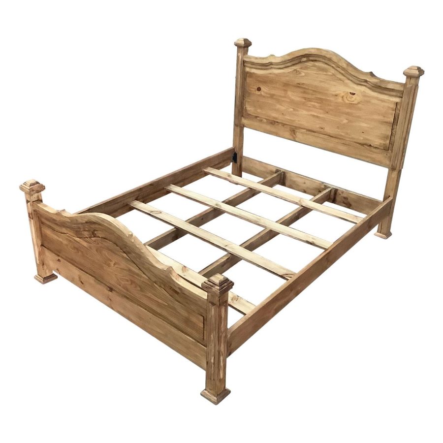 Mexican Rustic Pine Queen Roma Bed