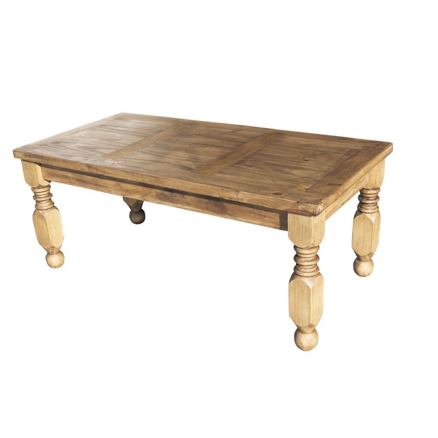 Mexican Rustic Pine Small Lyon Coffee Table