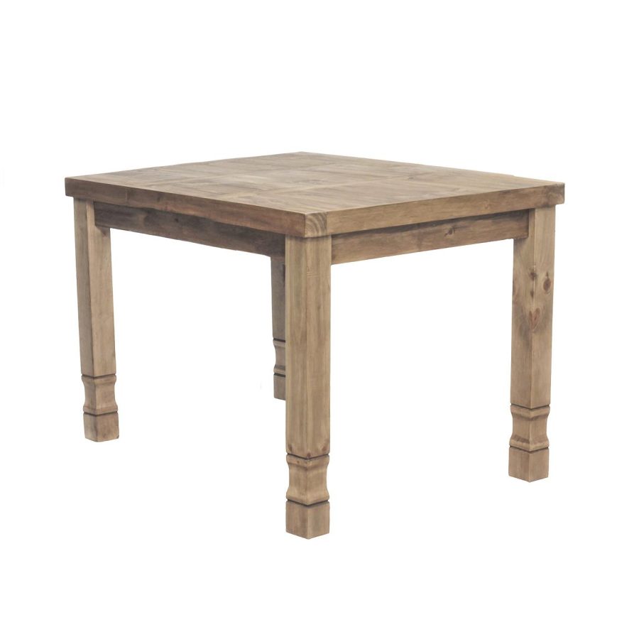 Mexican Rustic Pine Square Julio Dining Table