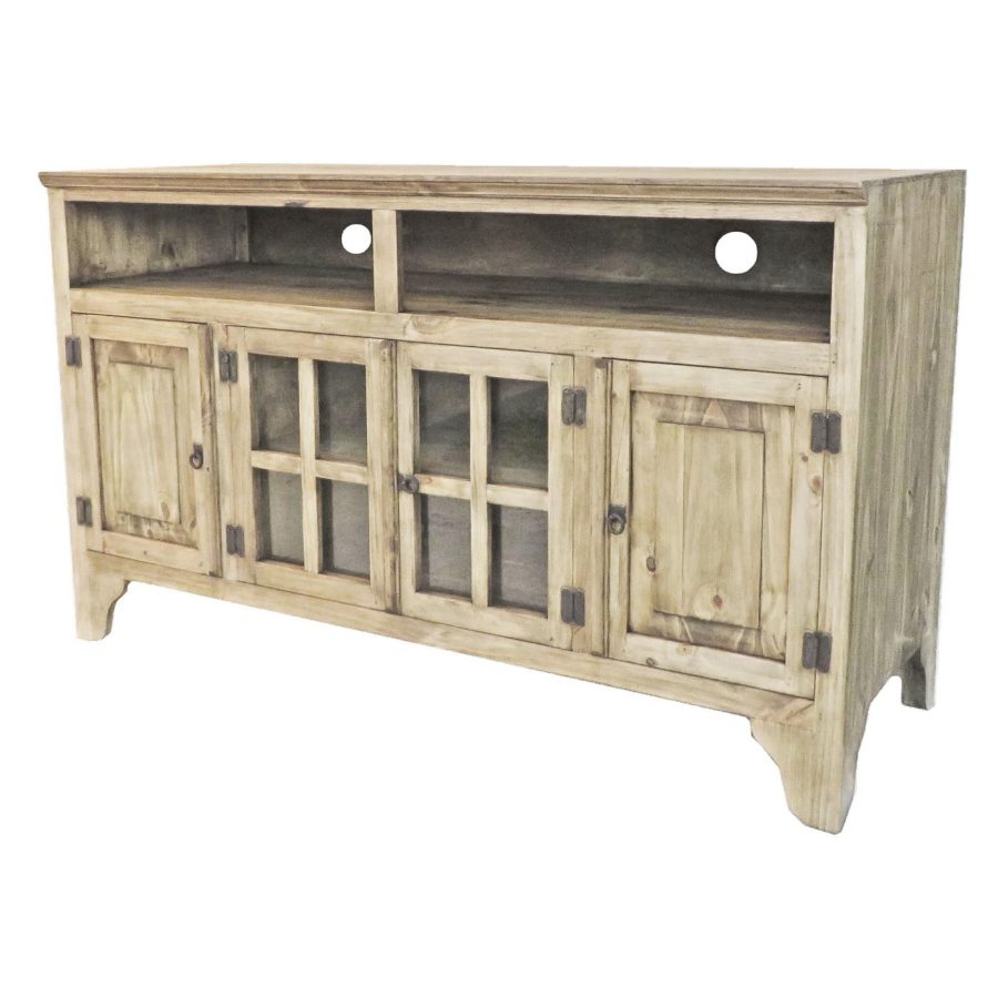 Mexican Rustic Pine Tall Alamo 70 TV Stand