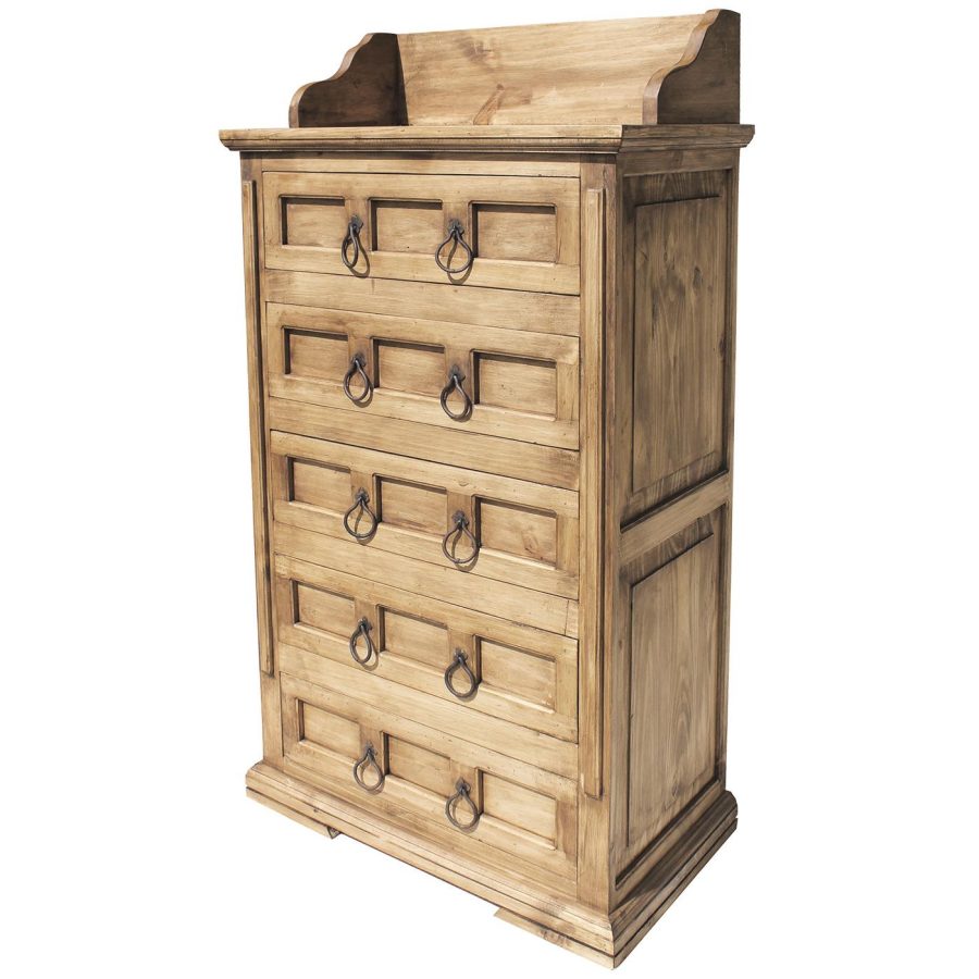 Mexican Rustic Pine Tall Mansion Dresser