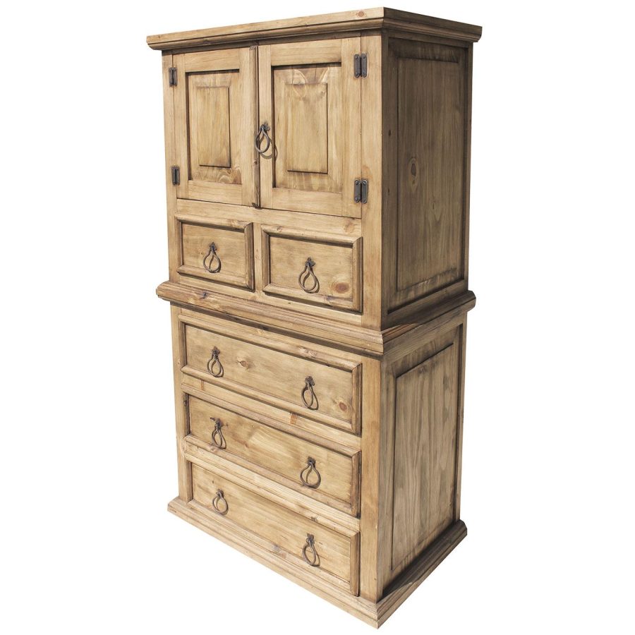 Mexican Rustic Pine Tall Tonala Dresser