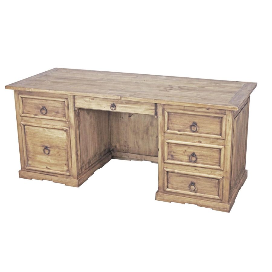 Mexican Rustic Pine Taos Executive Desk