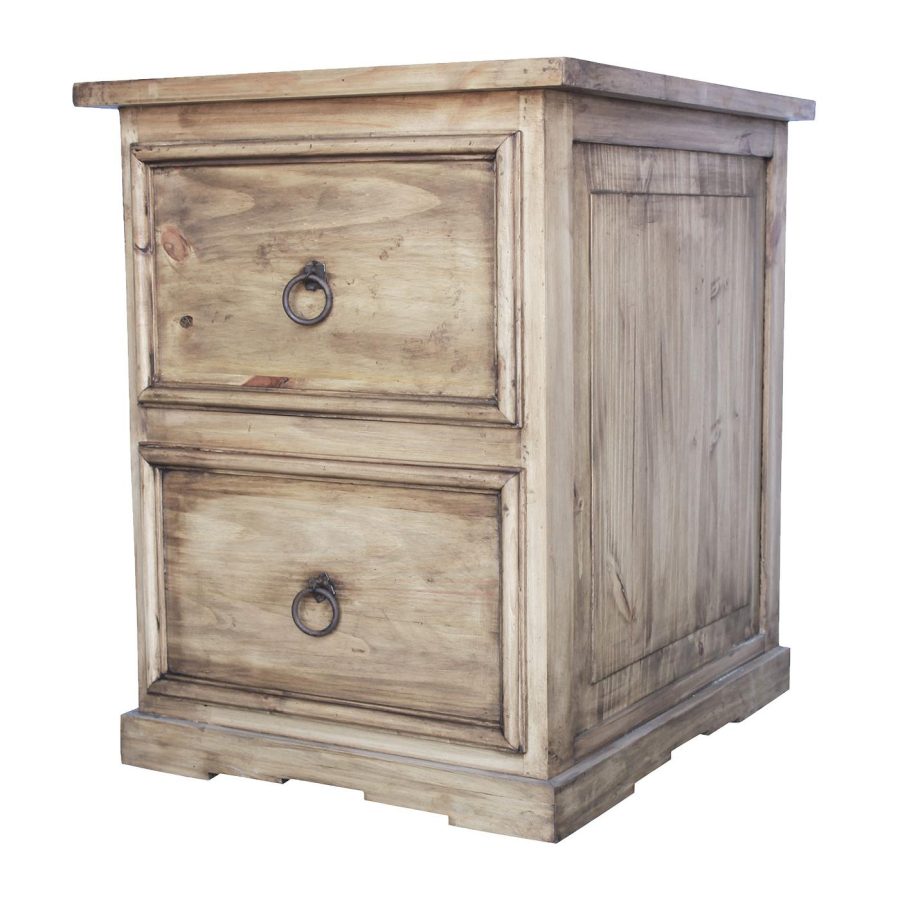 Mexican Rustic Pine Two-Drawer Taos Legal File Cabinet