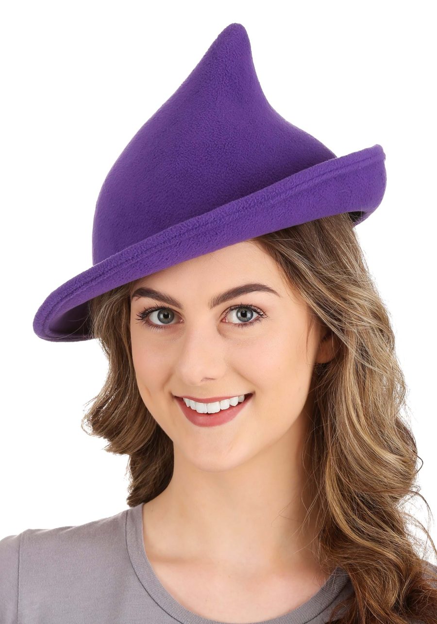 Modern Witch Costume Hat Purple