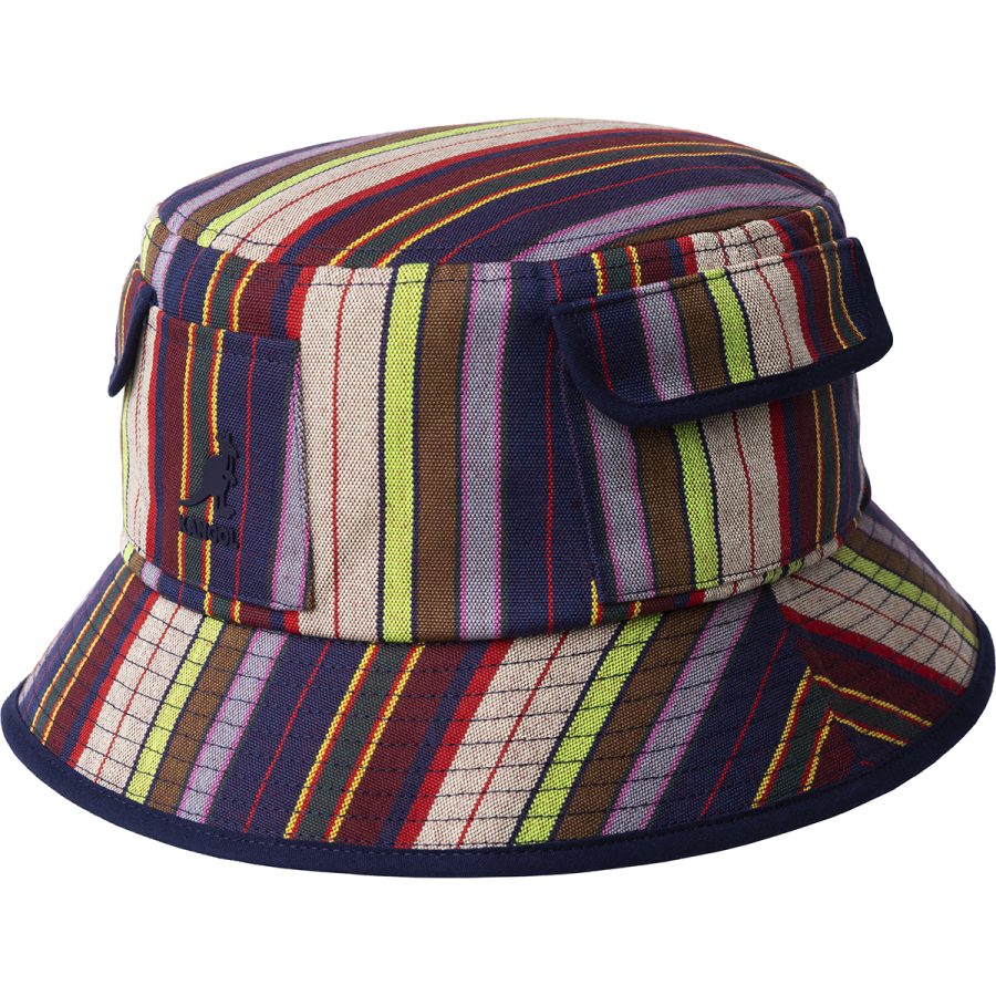 Multi Color Stripe Bucket - Preppy Multi / L/XL