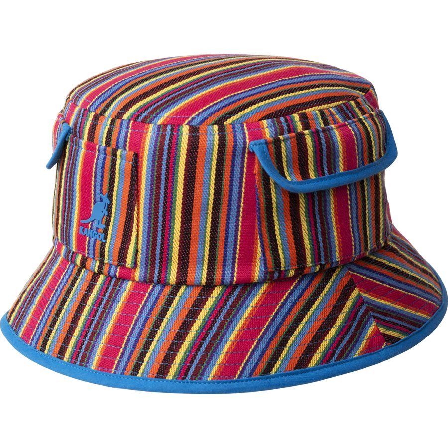 Multi Color Stripe Bucket - Rainbow Multi / L/XL