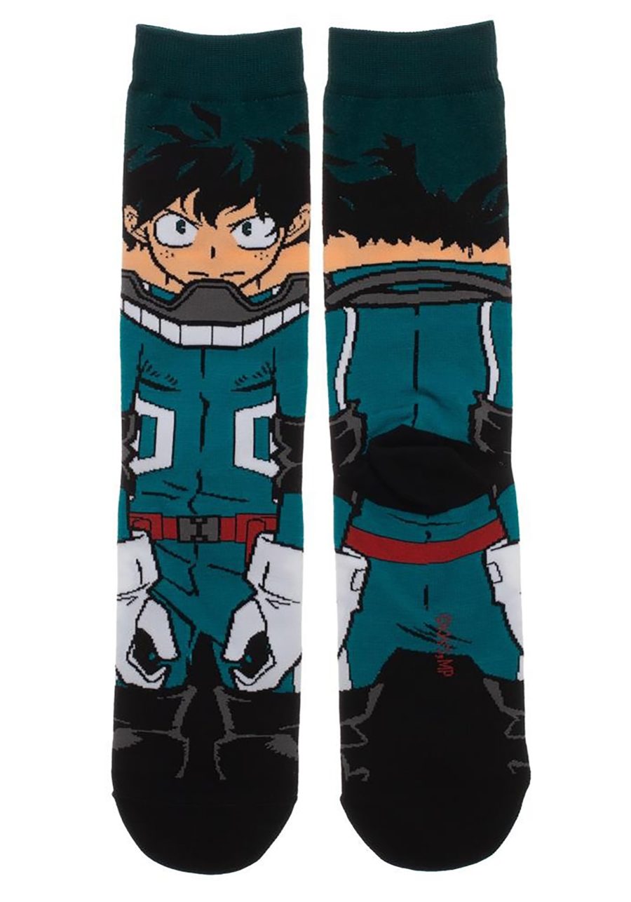 My Hero Academia Izuku Midoriya 360 Adult Crew Socks