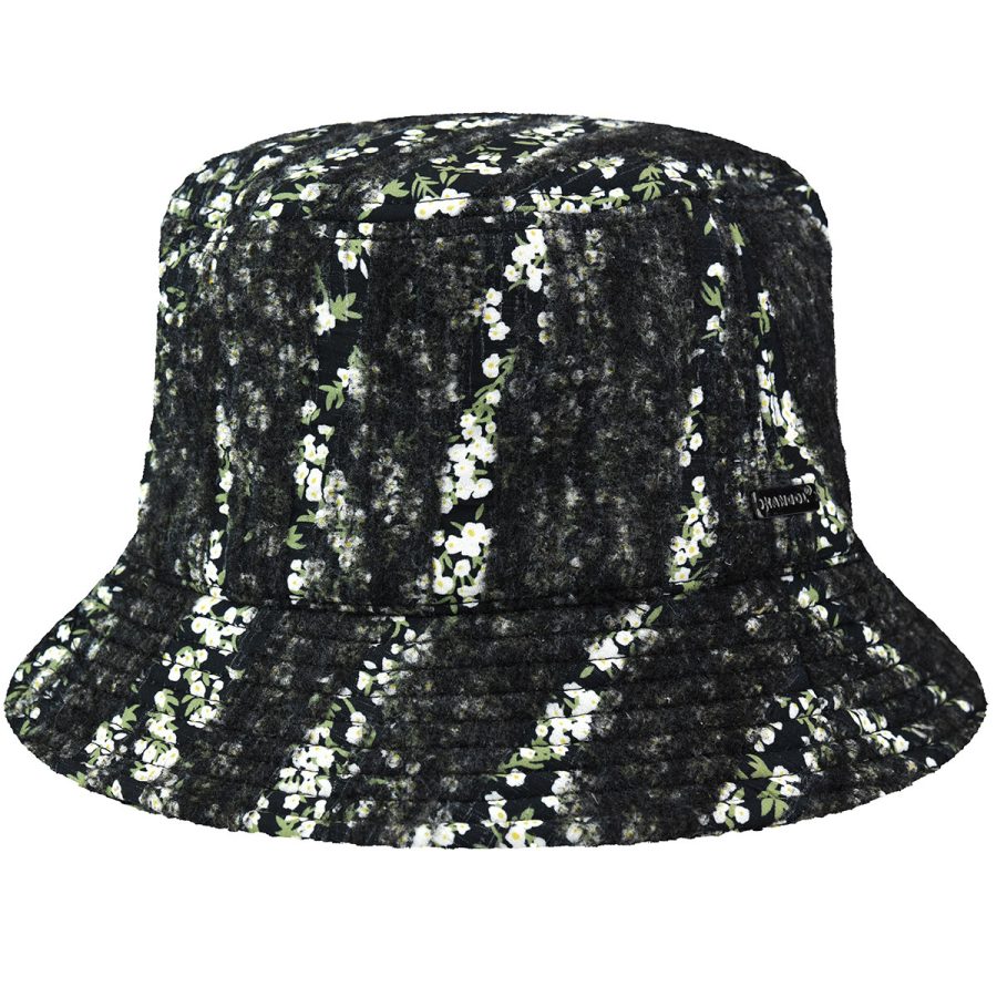 Needlepunch Floral Bucket - Black / L