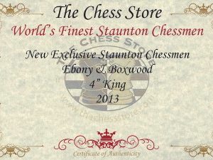 New Exclusive Staunton Chess Set Ebony & Boxwood Pieces with Mahogany Chess Box - 4 King