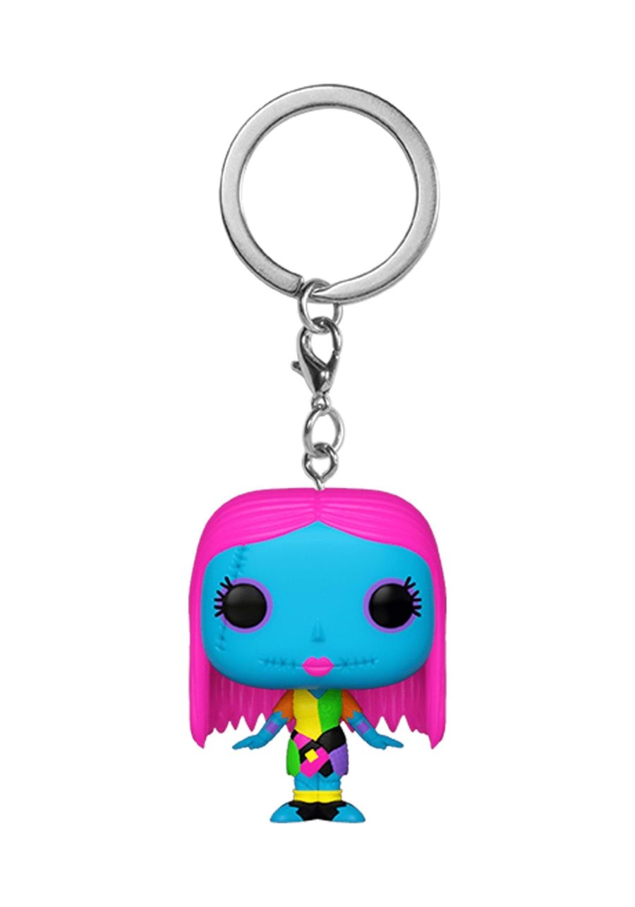 POP! Keychain: Nightmare Before Christmas- Black Light Sally