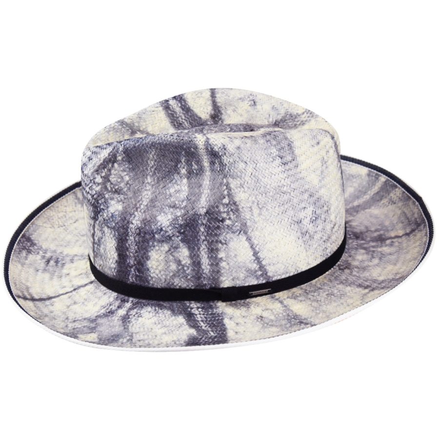 Parson Panama Fedora - Indigo Tie Dye/L